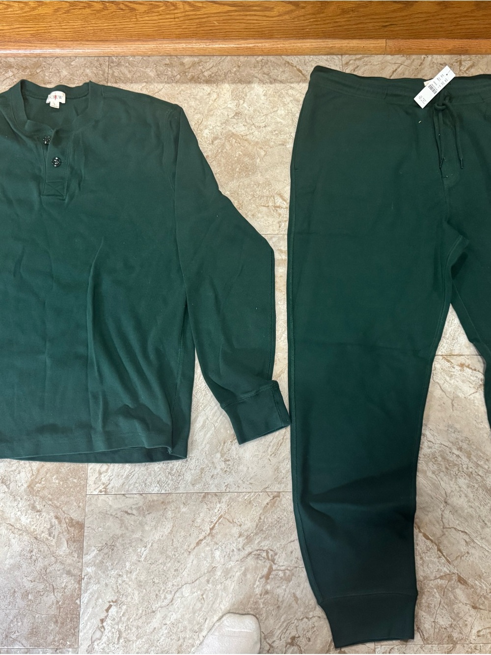 J. Crew Dark Green Men's Sweatshirt and Joggers Set